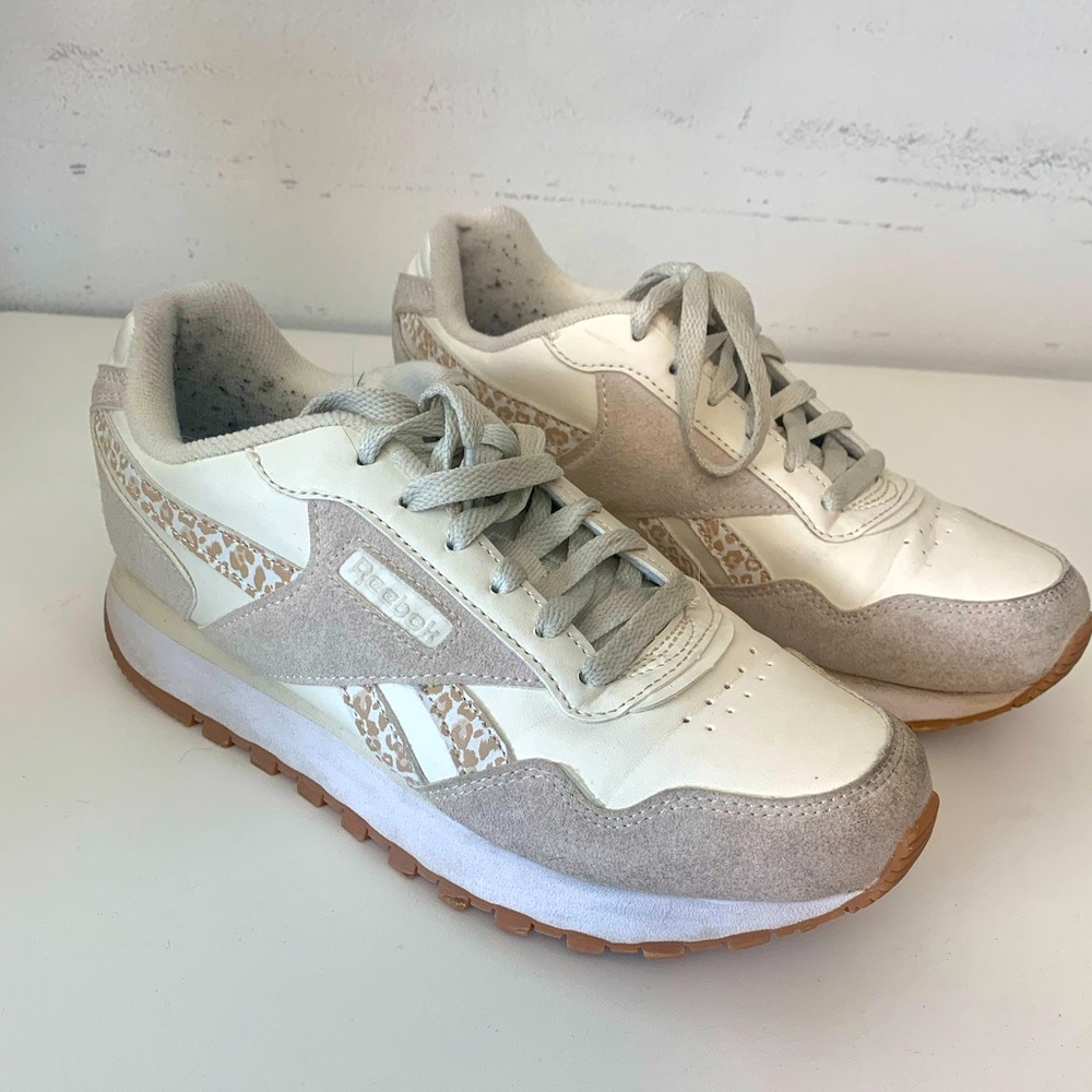 Reebok suede and leather sneaker